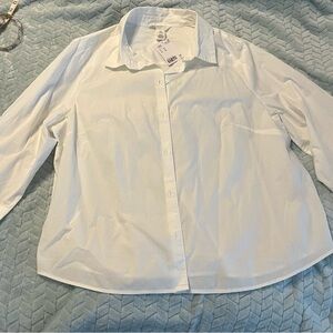 White H&M Button-Up Shirt, NWT, sz XL